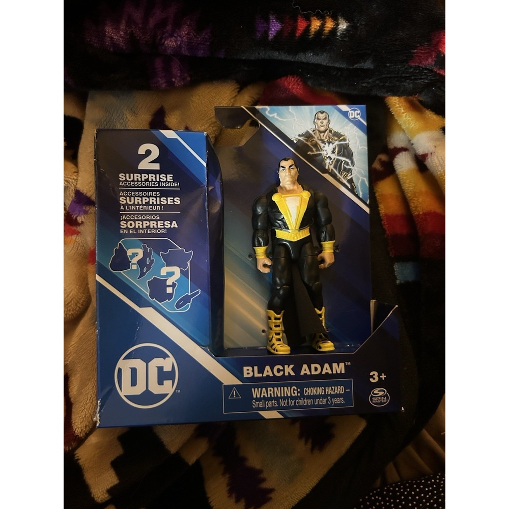 DC Spin Master Black Adam 4" Figure with 2 Surprise Accessories‎ NEW Collectible
